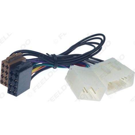 Compatible avec les câbles adaptateurs audio ISO femelle-mâle Mazda, les câbles d'alimentation pour autoradio/DVD et les câbles de conversion CD.