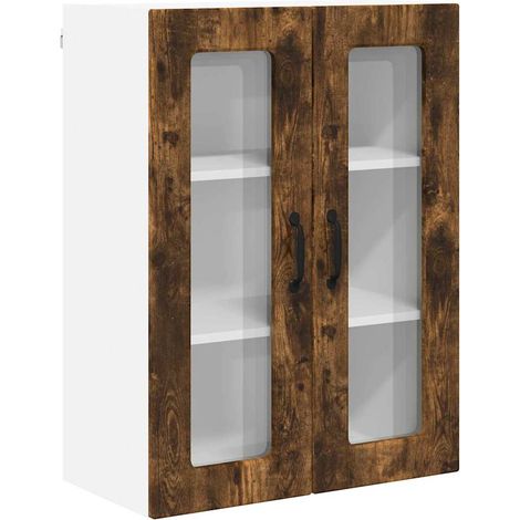 Meuble mural de cuisine,Armoire de cuisine avec étagère Chêne fumé 60 x 31 x 80 cm CFW13042 (1/5)
