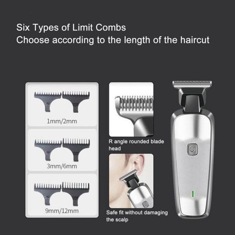 Tondeuse À Cheveux - Sans Fil - Batterie Au Lithium-Ion 600 MAh - Faible Bruit 70 Db - Pour Hommes Et Famille - 1 Pièce (1/5)