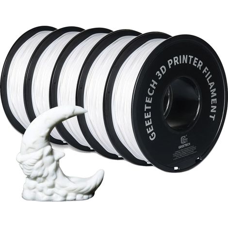Filament d'imprimante 3D, matériau PLA écologique, compatible avec les imprimantes FDM, BLANC (1/2)