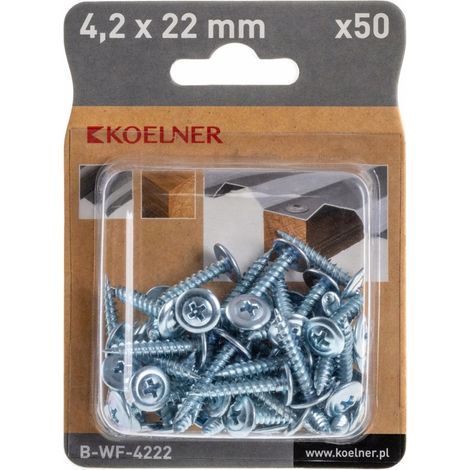 Tornillo Koelner para chapa fina y madera 4,2/22 mm - blíster (1/2)