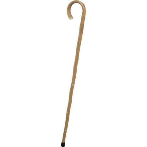 Natürlicher, rustikaler Spazierstock mit Gummispitze, cm H93
