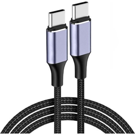 Câble de données C vers C, câble de charge rapide 100 W, double connecteur USB-C vers USB-C, câble de données PD 100 W (1/5)
