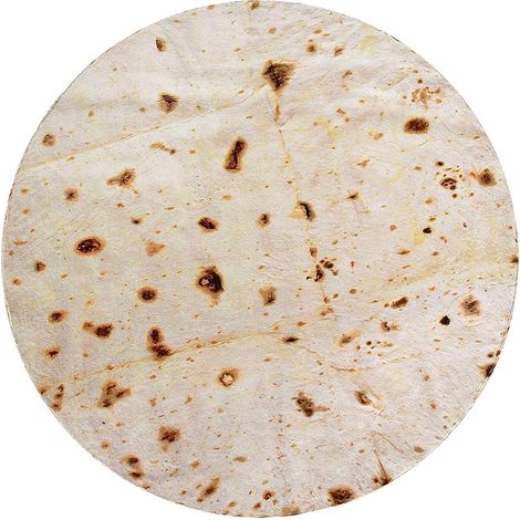Couverture Burritos, jeté géant double face en flanelle imitation tortilla, couverture originale pour toute la famille, douce et confortable (285 g/m²) pour adultes. (Beige) (1/5)