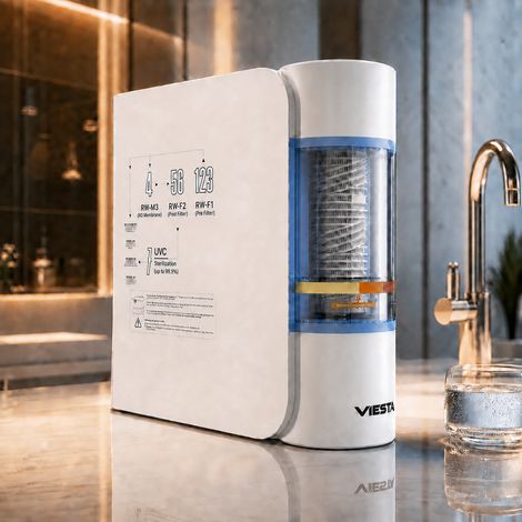 VIESTA® RW260 sistema de ósmosis inversa 1000 GPD – sistema de filtración de agua Direct-Flow sin depósito con esterilización UV, filtración de 7 etapas, control mediante app y protección contra fugas (1/5)
