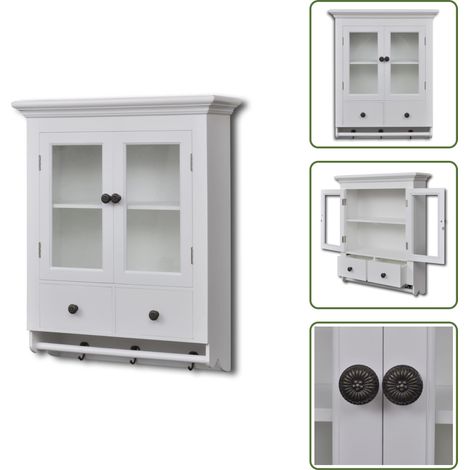 Cassetti in legno - vidaXL Pensile da Cucina in Legno con Anta in Vetro - Organizzazione cucina