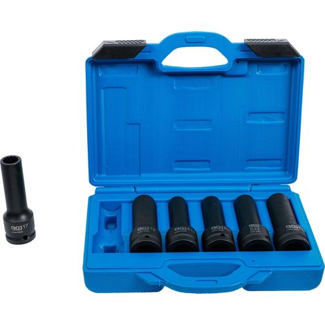 BGS  Juego  de  llaves  de  vaso  de  impacto  Perfil  E  Doble  hexágono  Cuadrado  interior  de  20  mm  (3/4")  6  piezas.  -  5250 (1/4)