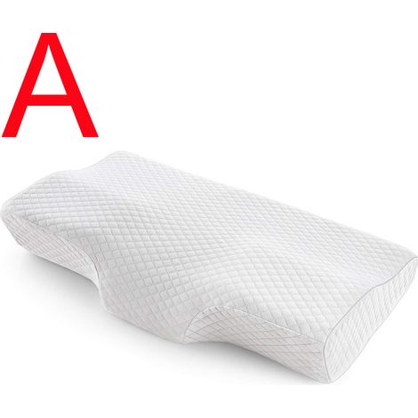 Oreiller en mousse à mémoire de forme à rebond lent, oreiller de sommeil ventilé pour le soin de la nuque et des cervicales-AquaForge