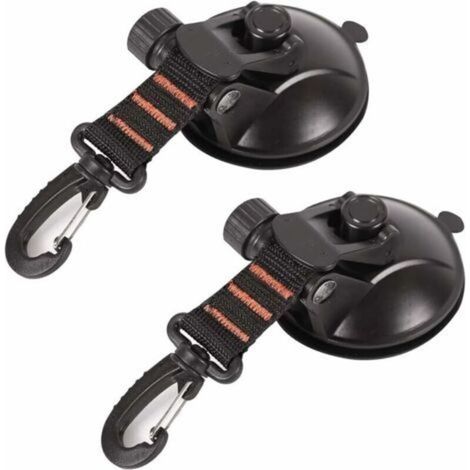 Suction Cup Anchor, 2 Pieces Car Body Suction Cup, Suction Cup Awning Attachment Hook, Anchor Suction Cups, Car Suction Cup Hook, for Car Side Awning, Camping, Luggage (1/5)