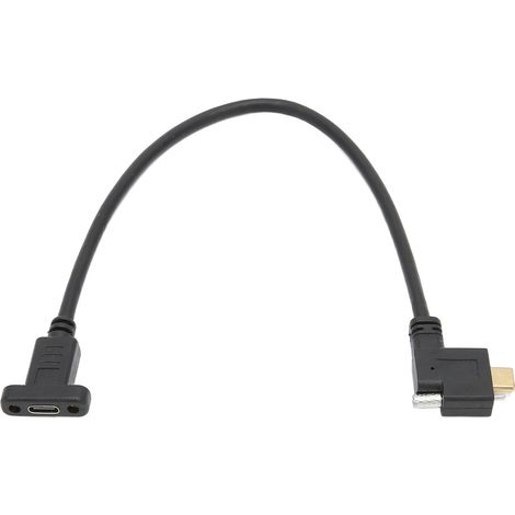 Câble USB 3.1 mâle-mâle, 10 Gbit/s, 5 A, plaqué or 4 carats, 16+1 conducteurs, 0,3 mètre. (1/5)