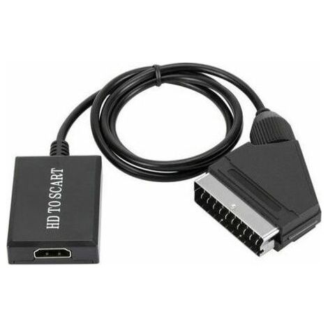 HDMI-zu-SCART-Konverter, 1080p-HD-Audio-/Video-Adapter für HDMI zu SCART, Sky-Box-Set-Top-Box