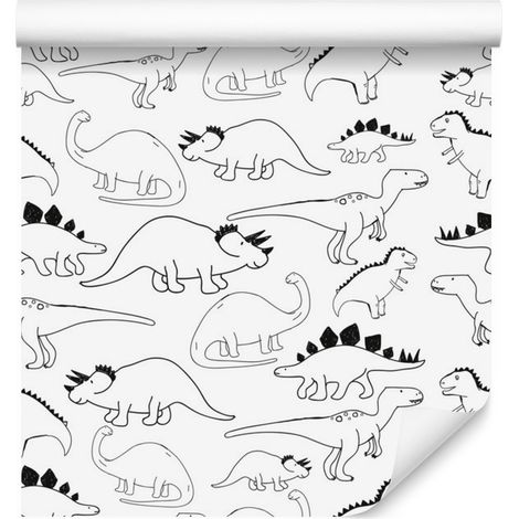 Carta da parati con dinosauri per soggiorno e camera da letto, 50x1000 cm (1/5)