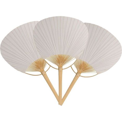 3 éventails en bambou à décorer 37 x 24 x 22 cm (1/4)