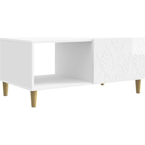 Couchtisch Hochglanz Weiß 90 x 50 x 40 cm Holzwerkstoff vidaXL