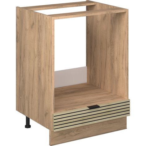 Herdumbauschrank Fame-Line, Eiche Paneel, 60 cm ohne Arbeitsplatte, Vicco