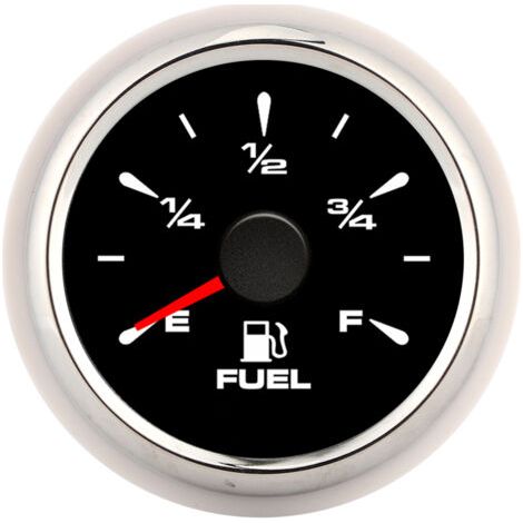 DEESSE SHOP-Jauge de niveau de carburant, 2in 190ohm jauges de niveau de carburant affichage numérique 8 couleurs rétro-éclairage pour 12V / 24V moto voiture Yacht(Silver frame on black). (1/5)