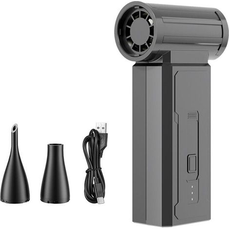 Ventilador turbo de chorro de aire, limpiador de teclado de computadora inalámbrico portátil, 100,000 RPM, ventilador turbo sin escobillas, removedor de polvo