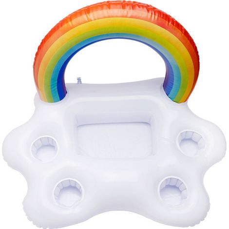 Aufblasbare Wolke in Regenbogenfarben, Eiscremeschale, gefrorener Salatteller, Getränke-Schwimmbett, aufblasbarer Wasserbecher, Tokola-Bierturm, 61 x 40 x 41 cm (1/5)