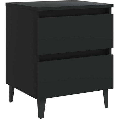 Maison Exclusive - Comodino Nero 40x35x50 cm in Legno Multistrato (1/5)
