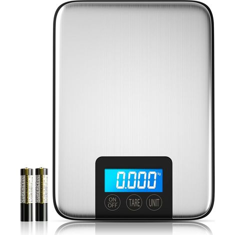 Balance de cuisine numérique multifonction précise (15 kg max.), affichage en grammes et onces, design moderne et épuré. (1/2)