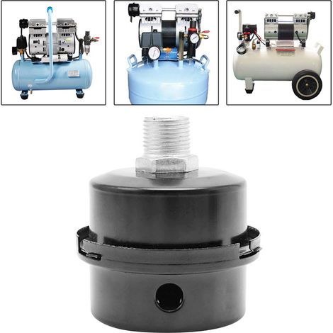 Compressed air silencer filter, metal air filter Silent silencer suction filter 20 mm (1/2 PT 20 mm) (1/5)