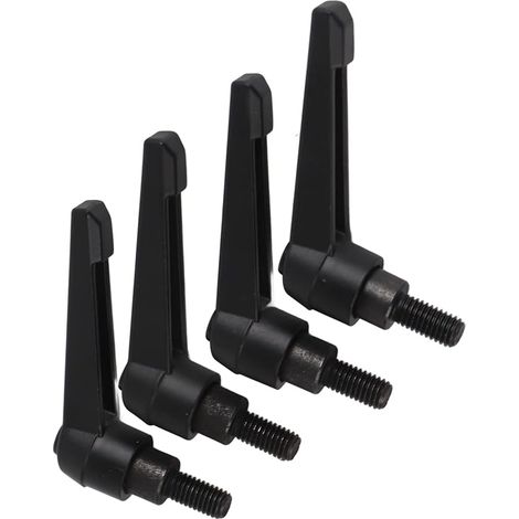 Sollbry 4pcs Poignée de Levier de Serrage, Poignées Réglables de Machine de Poignée de Filetage Mâle en Acier Inoxydable M8, noir (16MM) (1/5)
