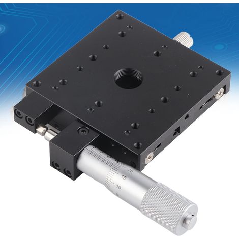 Micromètre SEMX80-AS à glissière manuelle avec guide linéaire et guide à rouleaux croisés 80 x 80 mm (1/5)
