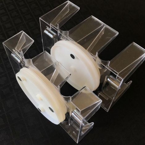 Plateau Tournant 2/6 Paquets - Rangement de Cartes Transparent, Organisateur de Jeu Pratique (1/5)