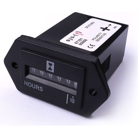 Minuterie rectangulaire 10V-80V - (Convient aux bateaux, camions, tracteurs et moteurs diesel/hors-bord SYS-1 CC) (1/4)