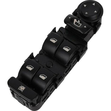 Interrupteur de fenêtre pour Citroën C5 I, II, C8 – Contrôle électrique vitres et rétroviseurs – Matériau ABS noir – 7 boutons fonctionnels (1/4)