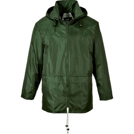 Chubasquero transpirable Classic con capucha desmontable PORTWEST S440 5XL Verde Oliva