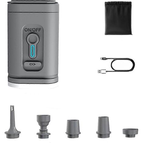 Kleine Mehrzweckpumpe für Luftmatratze, graue Campinglampe (1/5)