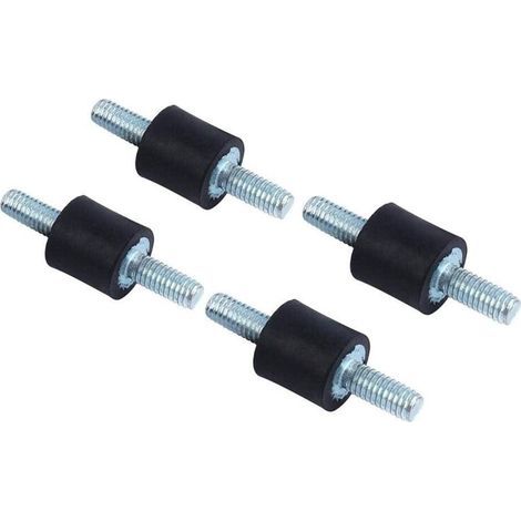 4 isolatori antivibranti in gomma M4 10 x 10, supporti di isolamento in gomma, ammortizzatori a doppia bobina (1/5)