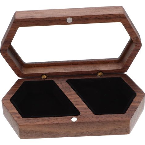 Boîte à Bijoux Bois Avec Compartiments Pour Anneaux Et Boucles Oreilles Organisateur Portable Pour Bijoux Pour Mariages Anniversaires Et Spéciaux (1/5)