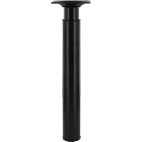 Base de mesa, unidad cilíndrica ajustable de 210 a 350 mm en acero epoxi negro (1/2)