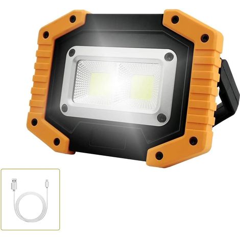 Lampe LED rechargeable 30 W 2000 lm IP65 3 modes USB portable (1/5)