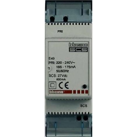 Alimentatore Bticino My Home 230 Vac 27 Vdc 2 Moduli Din E49