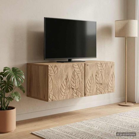 Wandmontierter TV-Schrank 98 x 31 cm Artisan-Eiche (1/5)