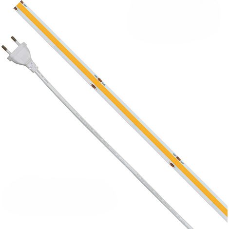 Striscia led 5m COB IP20 monocolore da 15W/MT 12V - 3000K