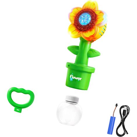 Juguete automático de burbujas con forma de flor - Versión normal