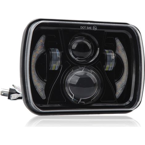 Faro quadrato per auto LED DRL Faro indicatore di direzione Luce ad alta trasmittanza resistente all'acqua da 12 a 48 V