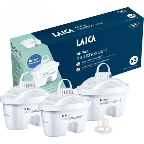 Filtres Bi-flux Magnésium Filtration Bi-flux, Magnésium Ajouté, Réduction Pfas, Compatible Brita - Laica