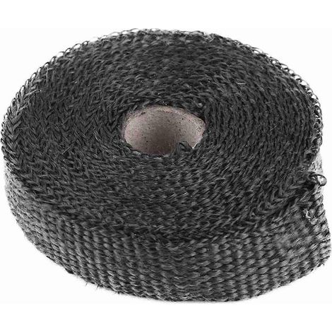 Ruban isolant automobile de 1 m de long pour l'isolation des échappements, avec 4 attaches de câble en acier inoxydable, noir