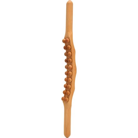 Bâton de Gua Sha Corps 20 Perles en Bois Massage Relaxant Musculaire Barre Grattoir pour Dos Ventre Épaules (1/5)