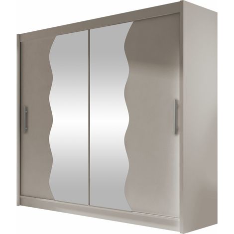 Armario Closico Pallor X, Cachemira, 215x180x57cm, Puertas de armario: Correderas, Número de estantes: 5