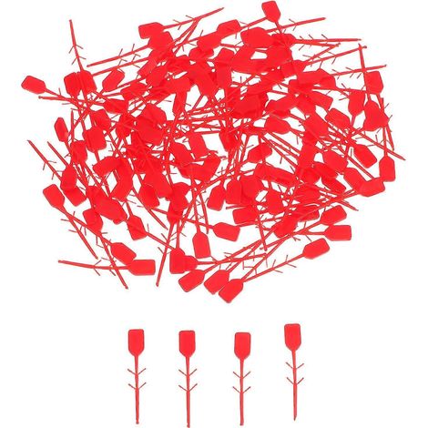 Goupilles de sécurité incendie en plastique pour extincteur lot de 100 - 370 x 060 x 020 cm - Rouge (1/5)