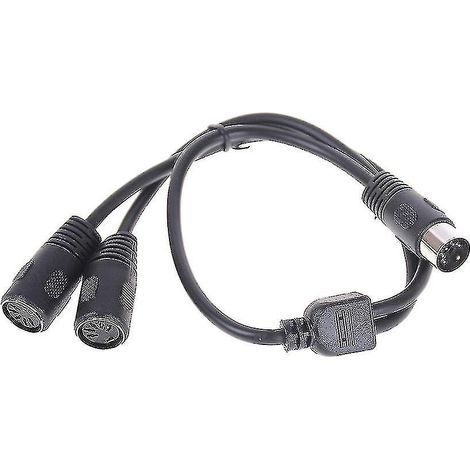 1 câble adaptateur répartiteur en Y Midi DIN 5 broches de 50 cm (1 prise mâle vers 2 prises femelles). (1/5)