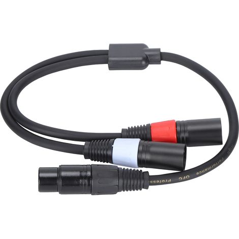 Câble Splitter XLR 5 Broches Femelle Vers Double 3 Broches Mâle - Fil Cuivre Sans Oxygène 24AWG - Pour Studio Et Éclairage DMX - Longueur 0.5 M (1/5)