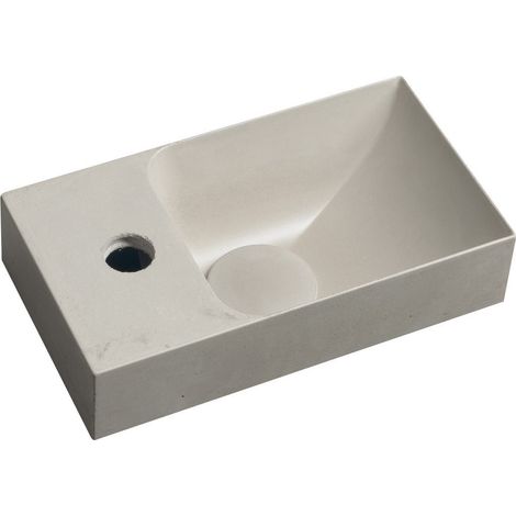 Sapho Small - Lave-mains 31x17 cm, sans trop-plein, trou de robinetterie à gauche, sable PK30014 (1/4)