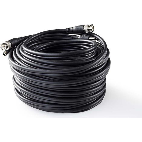 Nedis CCTV-Sicherheitskabel / BNC / DC / 20.0 m / Rund / PVC / Schwarz / Kartonverpackung (1/5)
